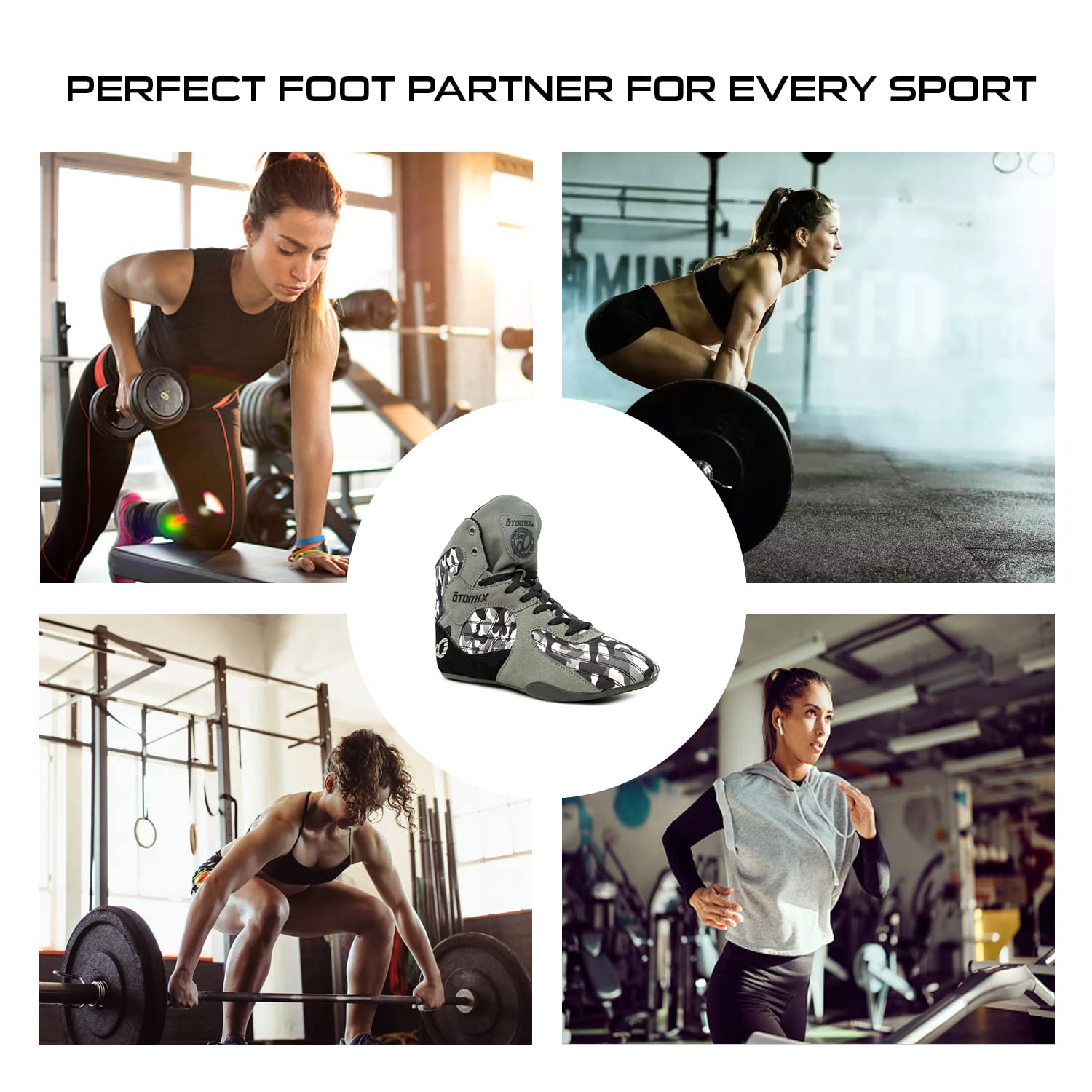 Otomix Stingray Escape – Bodybuilding-Schuhe, Gewichtheberschuhe für Männer und Frauen, maximale Traktion, langlebig und leicht, Bequeme Fitnessstiefel für MMA, Wrestling, Boxen