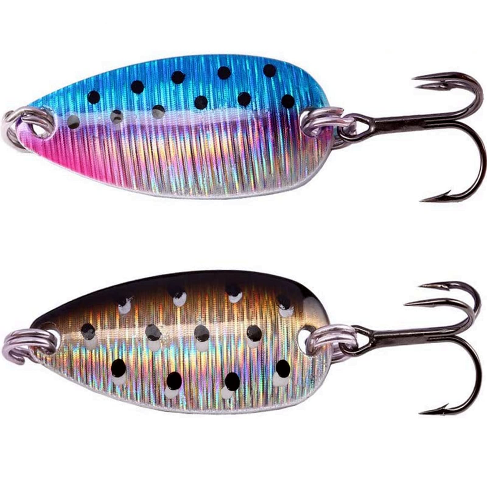 Fishing Spoons Lures VMC Treble Hooks Casting Metal Fishing Lures Blade Baits Trout Bass Pike Salmon Fishing Tackle Bait Fishing Lure kit