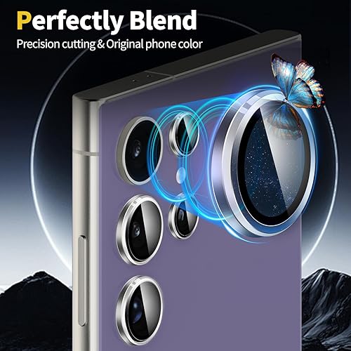 Miniatura 6 de YWXTW Protector de lente de cámara para Samsung Galaxy S24 Ultra, 3 veces resistencia a los impactos Protector de pantalla individual de vidrio