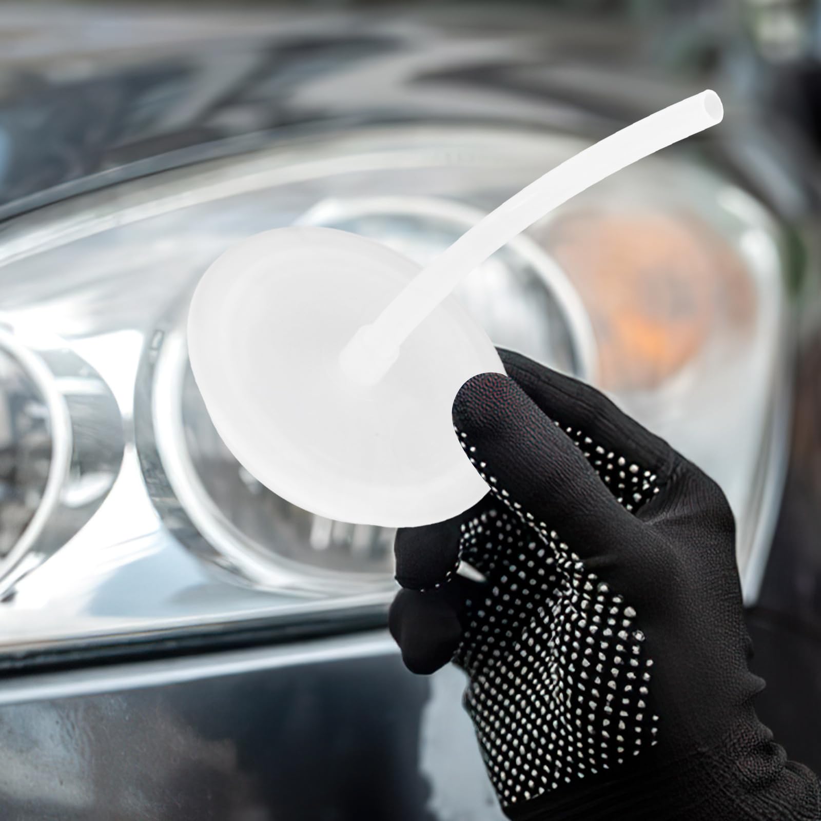 YARNOW Kit de Rénovation de Phares Automobiles Couvercle Blanc en Plastique, Protection Anti-débordement et Revêtement pour Polissage et Restauration