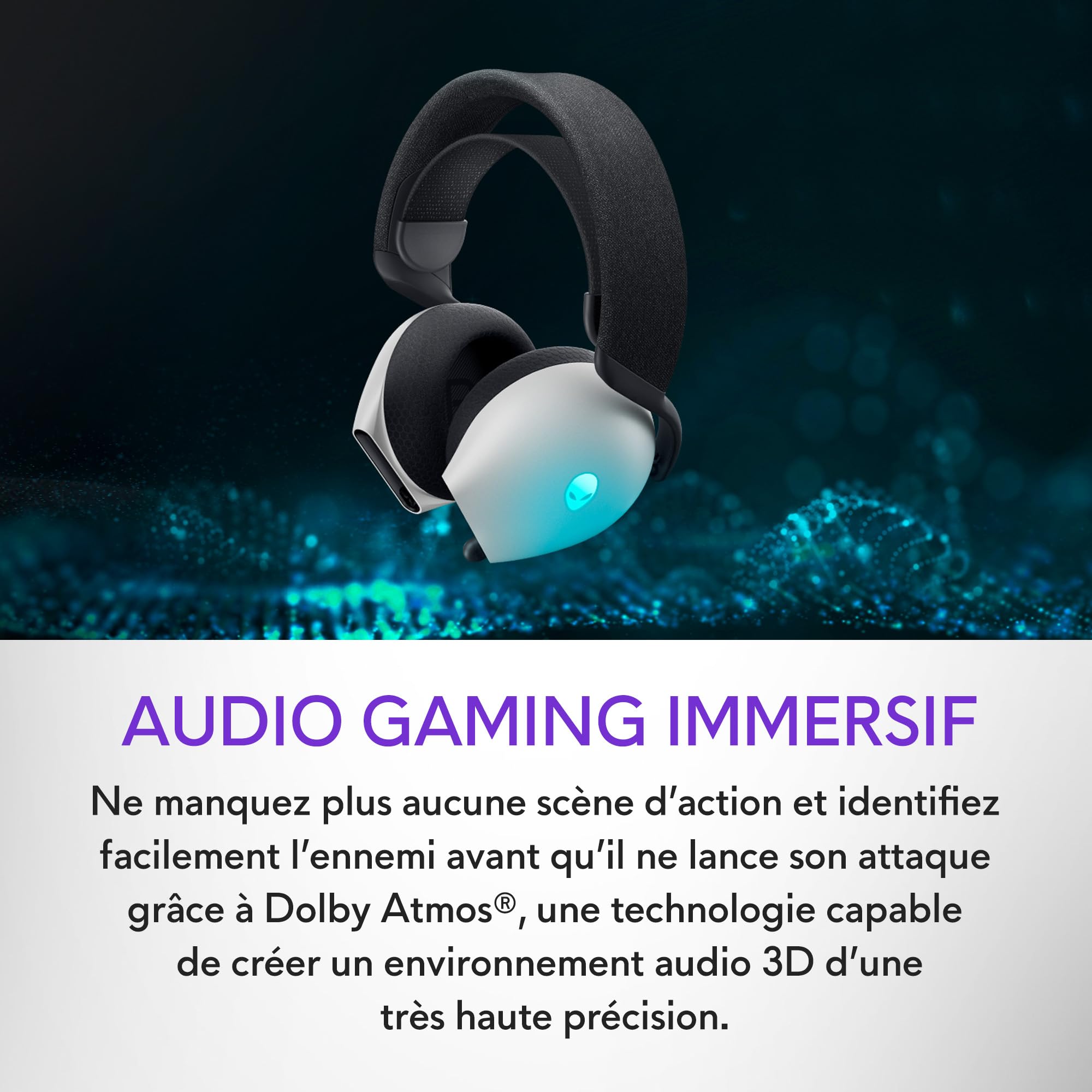 Alienware AW720H - Casque Gaming sans fil Bimode (Lunar Light)