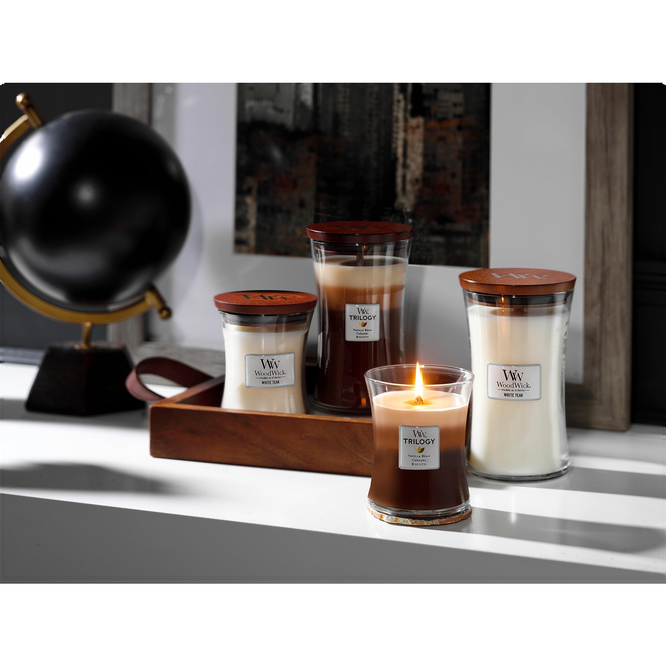 WoodWick | Candela Media | White Teak | Ottimo regalo per donne