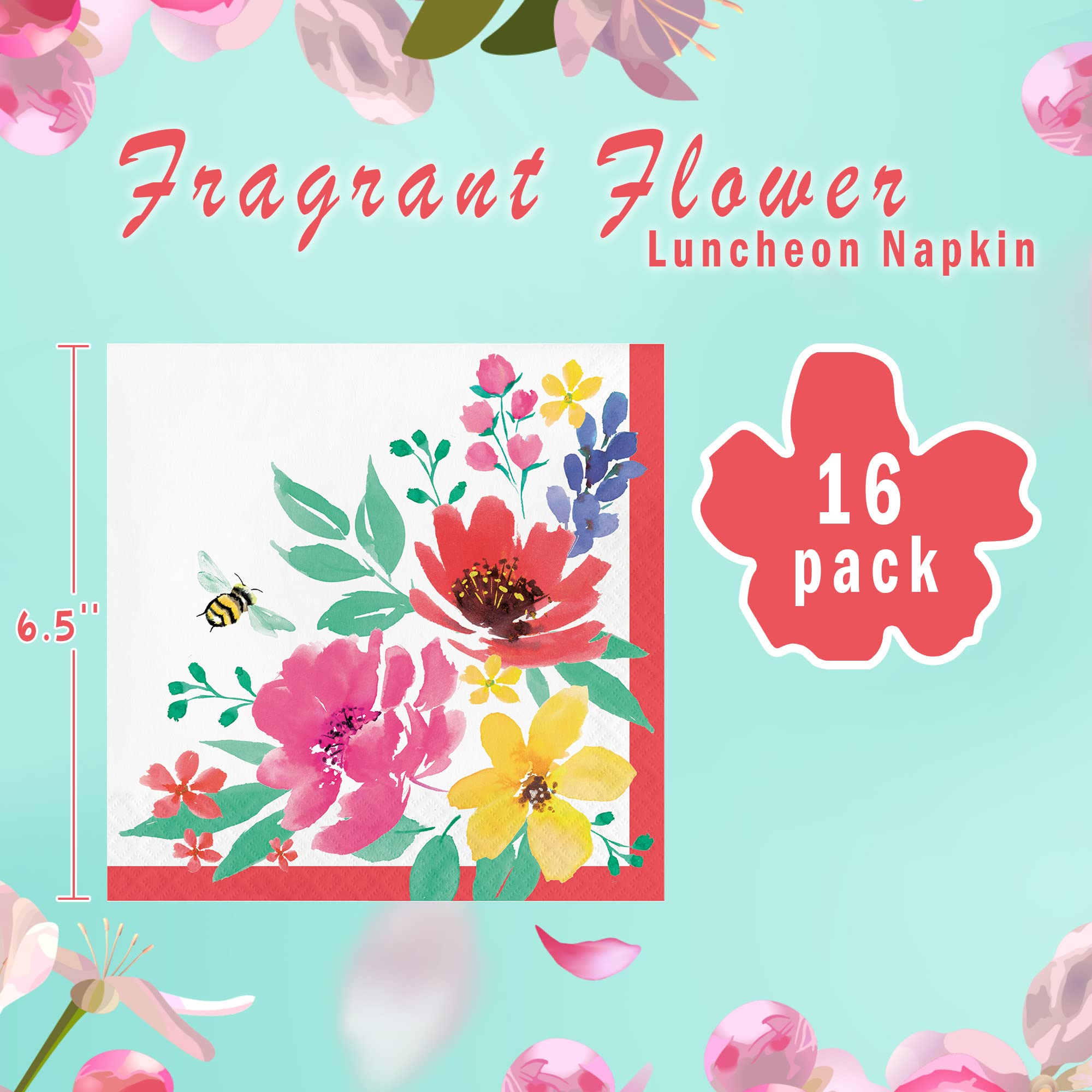Creative Converting Fragrant Flower Dinnerware Party Bundle Dinner