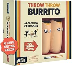 Exploding Kittens Throw Throw Burrito 2-6 Players - Ages 7+ - 15 Minutes to Play - Dodgeball Card Game - Party Game, Family Game Night, Kid and Adult Card Game