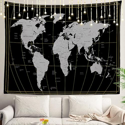 Miniatura 42 de Shrahala Tapiz de pared de acuarela desgastado, elegante pintura para colgar en la pared, tapiz grande decorativo de fibra de poliéster, dobladillo