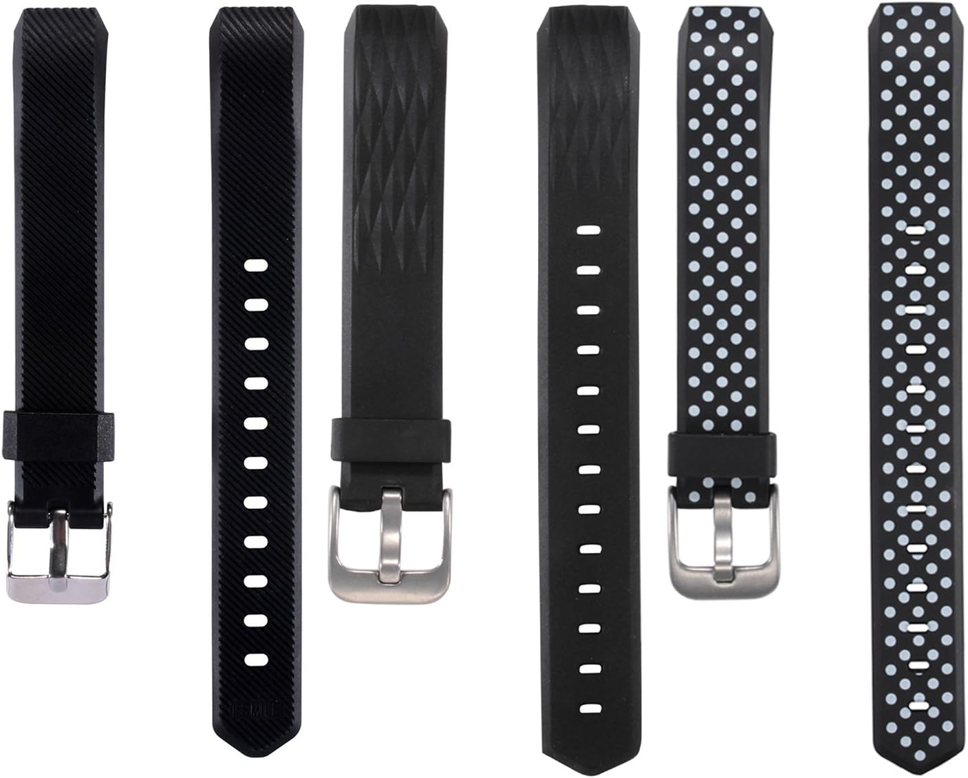 I-SMILE 3PCS Newest Version Colorful Replacement Wristband with Secure Clasps for Fitbit Alta Only(No Tracker, Replacement Bands Only)