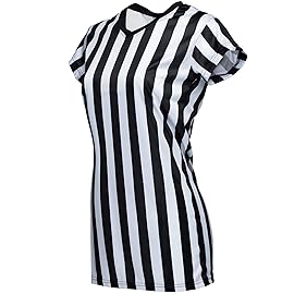 Murray Sporting Goods Women\'s Referee Shirt | Women\'s V-Neck Officials Jersey, Halloween Costume, or Waitress Uniform (Large)