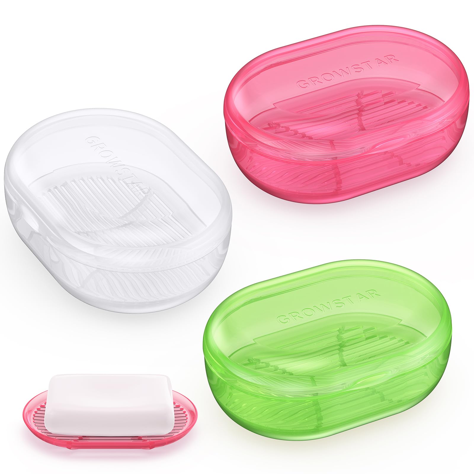 3 Pezzi Borsa Da Viaggio Per Sapone Con Contenitore Impermeabile E Sacchetti Doccia In Rete - Asciugatura Rapida Per Campeggio