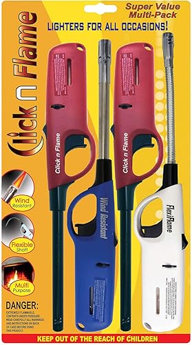 Encendedores CLICK N FLAME PARA TODAS LAS OCASIONES - 4 PAQUETES