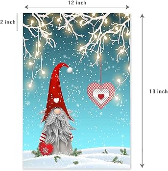 Christmas gnome garden flag Clearance