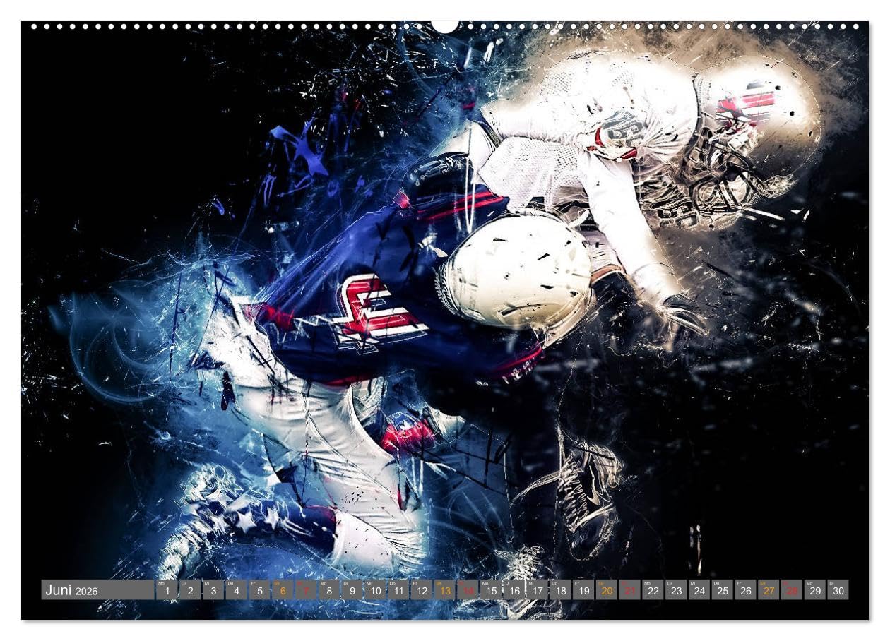 American Football - so cool (Wandkalender 2026 DIN A2 quer), CALVENDO Monatskalender: American Football, Teamsport der Extra-Klasse - beispiellose ... Kraft und Taktik. (CALVENDO Sport)