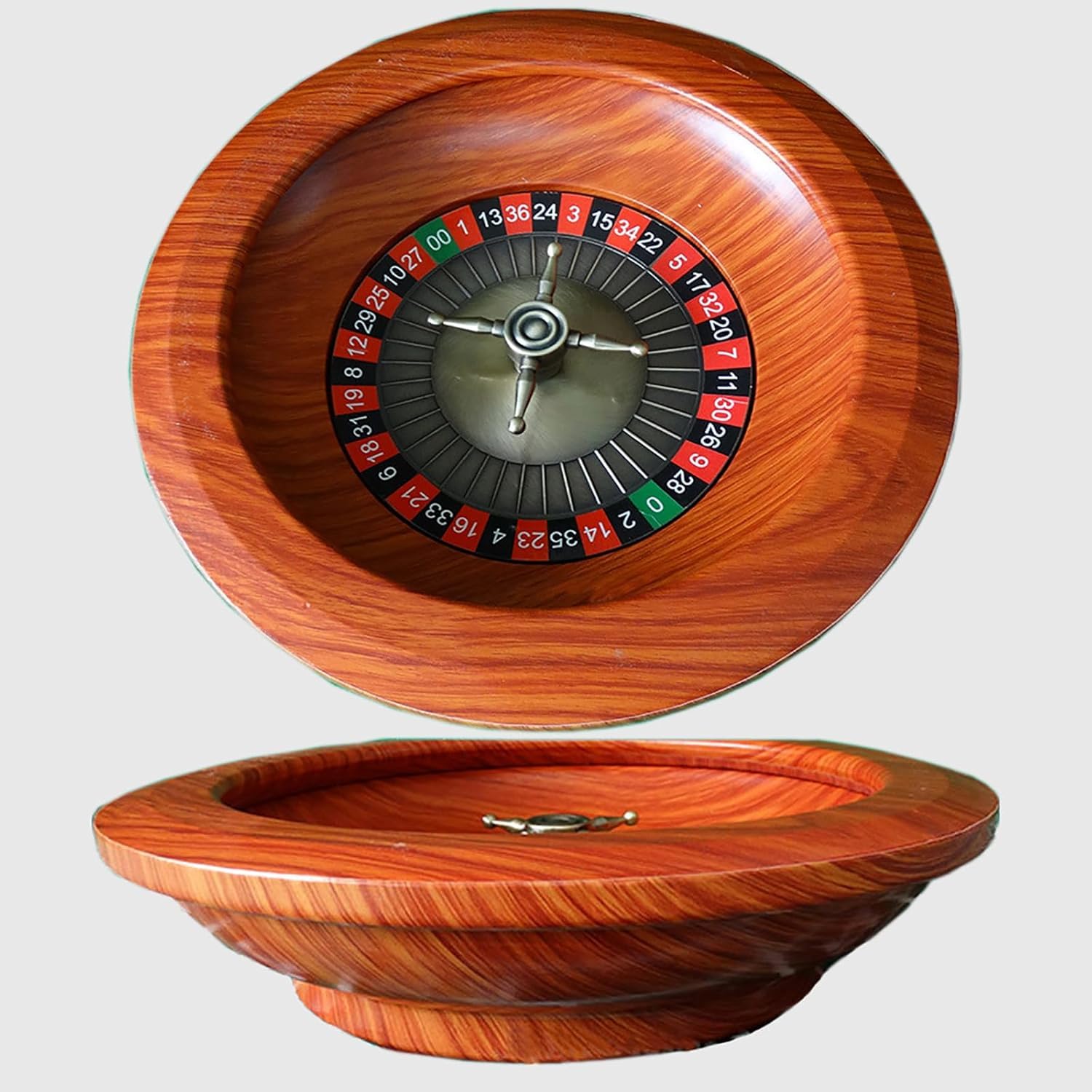 Zestaw 12-calowych drewnianych kółek do ruletki, retro spiralny wzór krzyża, wyraźnie widoczne cyfry, łatwy montaż i demontaż gramofonu do domowej rozrywki i spotkań towarzyskich