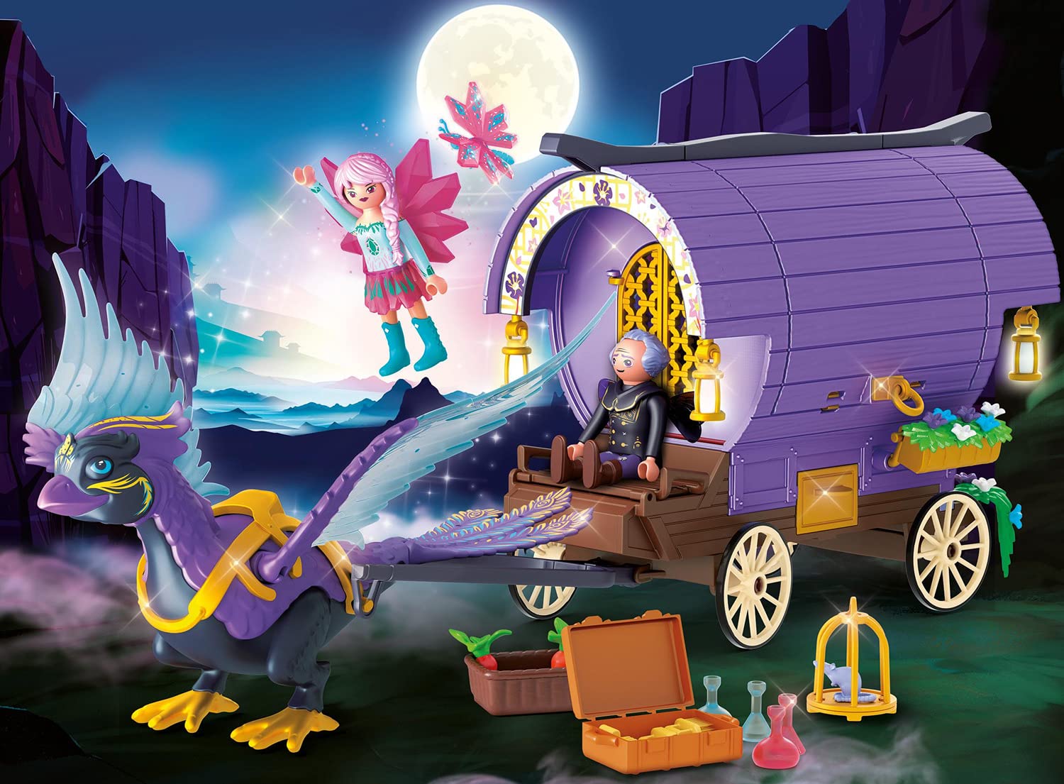 PLAYMOBIL Adventures of Ayuma 71031 Powóz wróżek z feniksem, od 7 lat