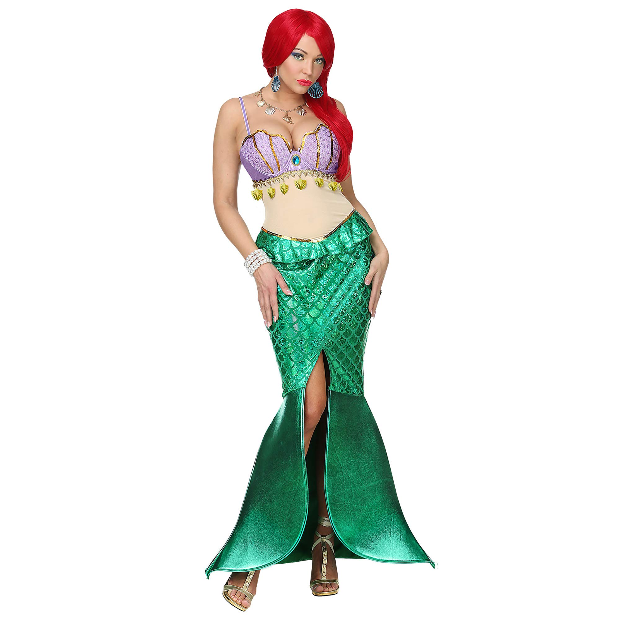 W WIDMANN MILANO Party Fashion - Abito a sirena da donna | Accessori per costumi per il Carnevale, feste a tema ed eventi subacquei