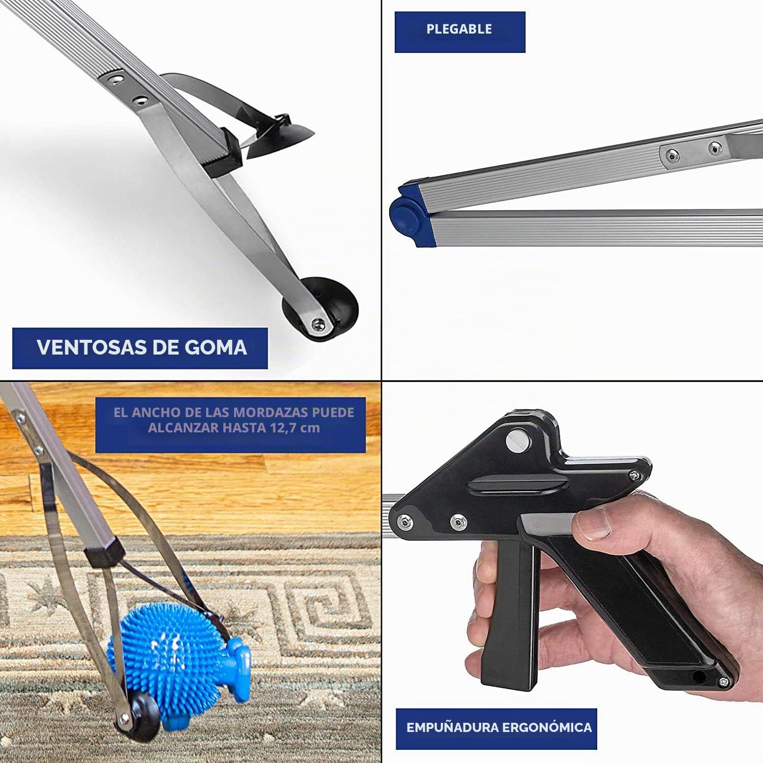 Herramienta de agarre Reacher - Dispositivo de agarre - Garra plegable liviana y duradera que extiende el brazo hasta 32 pulgadas, ideal para interiores y exteriores