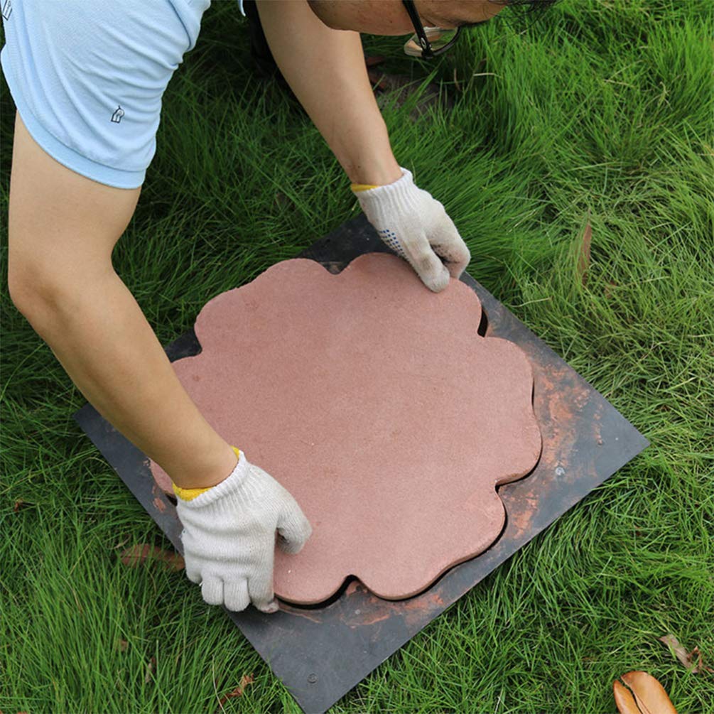 Cabilock Plastic Flower Shape Cement Floor Tile Mould Brick Mold DIY Floor Mold Garden Paving Moulds Cement Forms for Stylish Functional