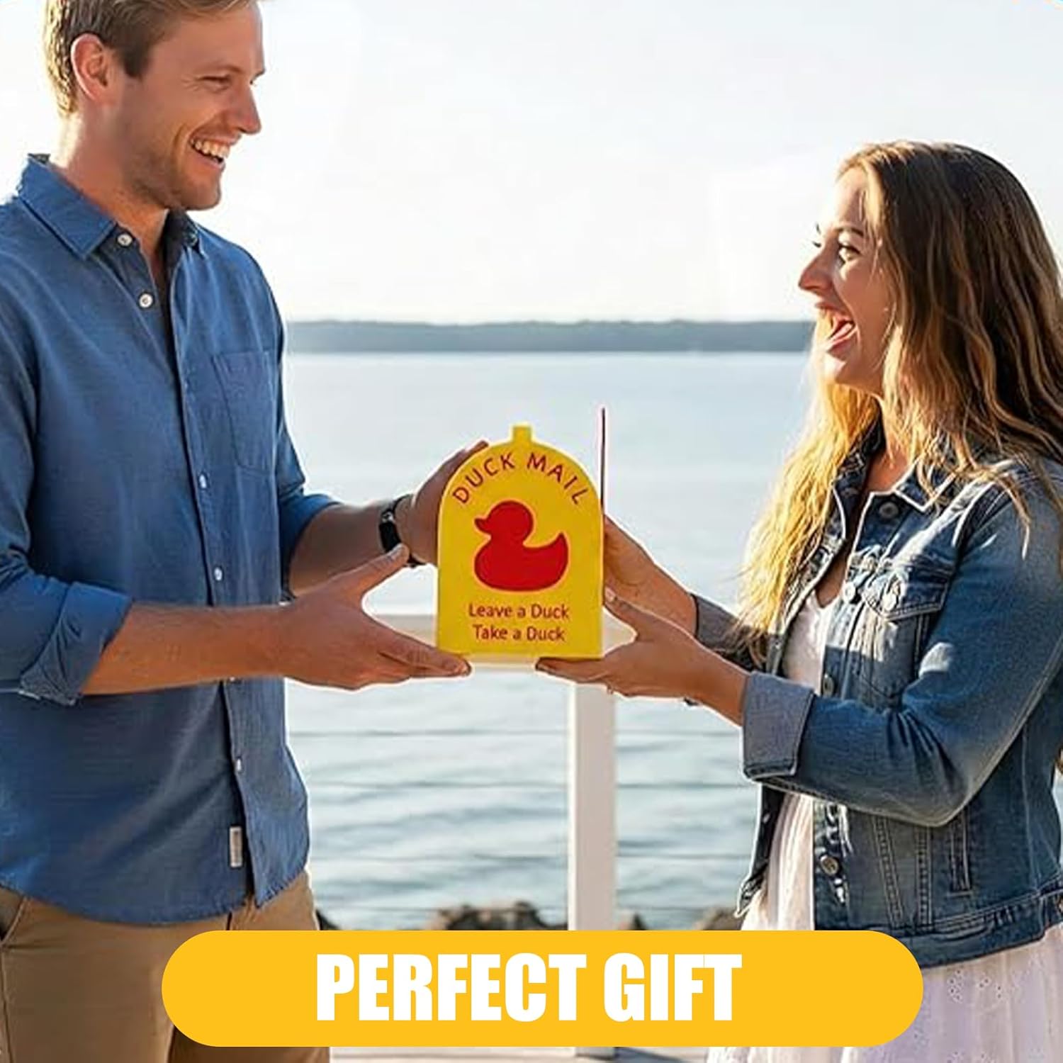 3D Printed Cruising Duck Mailbox for Cruise Door, Magnetic Wall Mounted Mini Box for Cruise Door Refrigerator, Home & Office Refrigerator Decor, Ship Door Gift (Yellow)