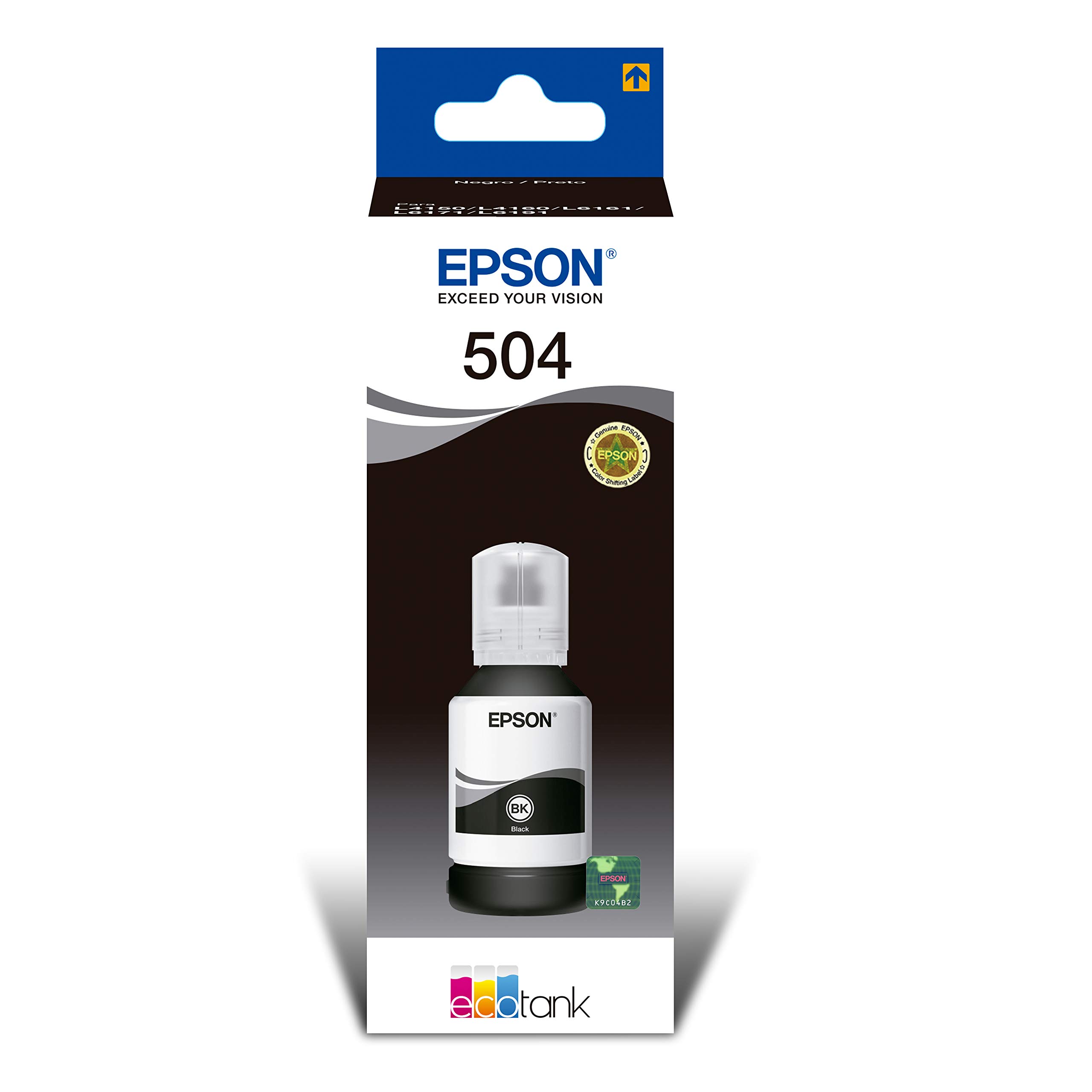Garrafa de Tinta Original Epson EcoTank T504 Preto - T504122 : Amazon ...