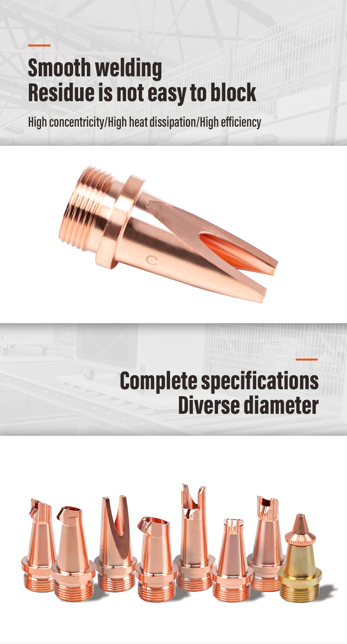 ZAC 5 szt. dysz do spawarki laserowej Średnica M16 Miedziane dysze laserowe do spawarki laserowej światłowodowej 1,6 mm Prowadzenie drutu (FS-16)