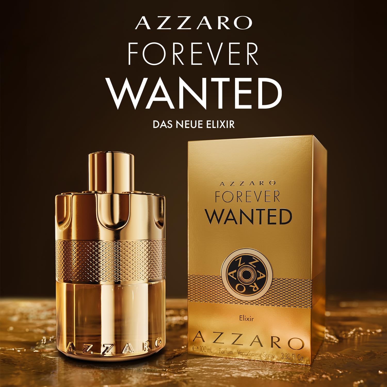 Azzaro Forever Wanted Elixir Eau de Parfum, intensiver, holzig-ledriger Herrenduft, verführerisches Parfüm für Männer