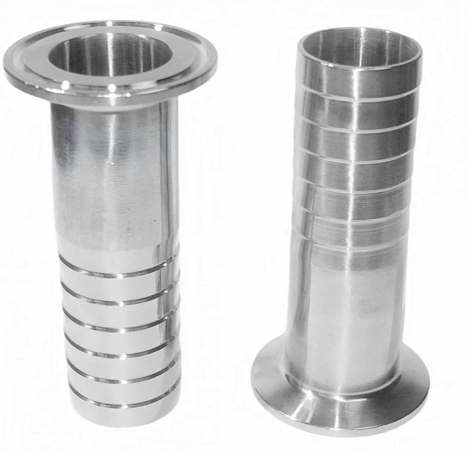 1 pz OD19 25 45 51 mm codone tubo barb x 3,8 cm 5,1 cm tri morsetto 304 in acciaio inox sanitario tubo raccordo homebrew 100 150 200 mm lunghezza (150 mm lunghezza, OD19MM-TC50.5_SUS304)
