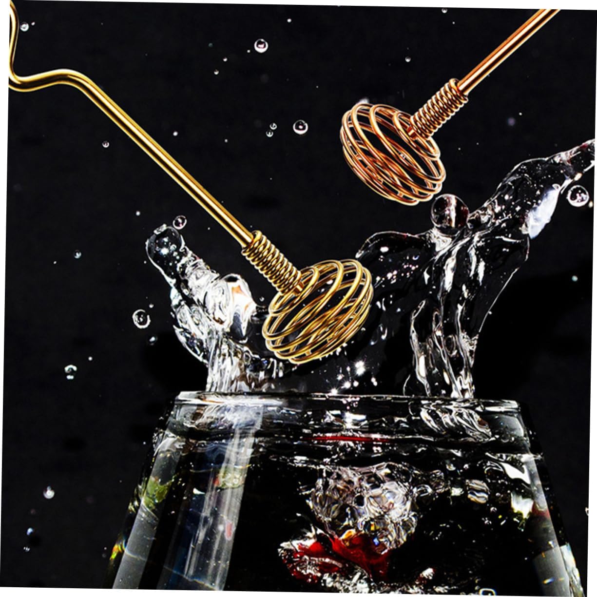 5pcs Multi-function Stainless Steel Cocktail Stirrers Honey Dippers for Drinks Milk and Tea Creative Design and Safe for Everyday Use