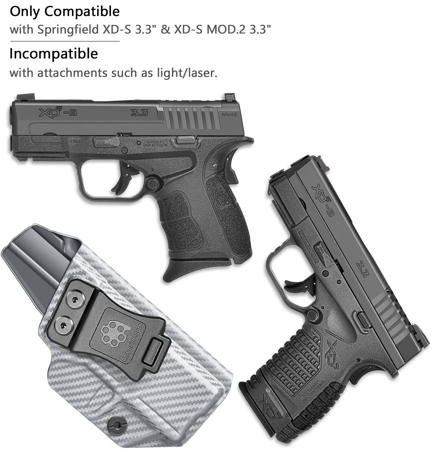 Amberide IWB & OWB KYDEX Holster Fit: Taurus GX4 Pistol, Inside Outside