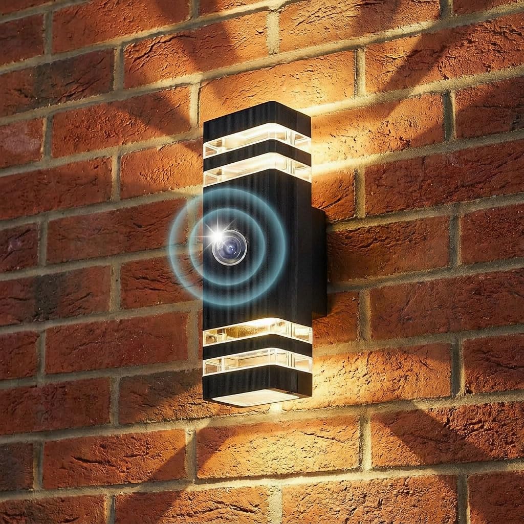 LASIDE Dusk Till/to Dawn Outdoor Wall Light Mains Powered, IP65 Up Down