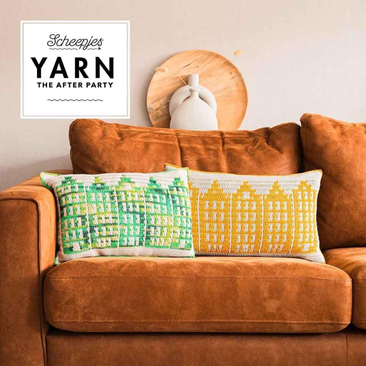 Scheepjes Yarn The After Party Pattern No. 58 - Chroma Canal Houses Cushion