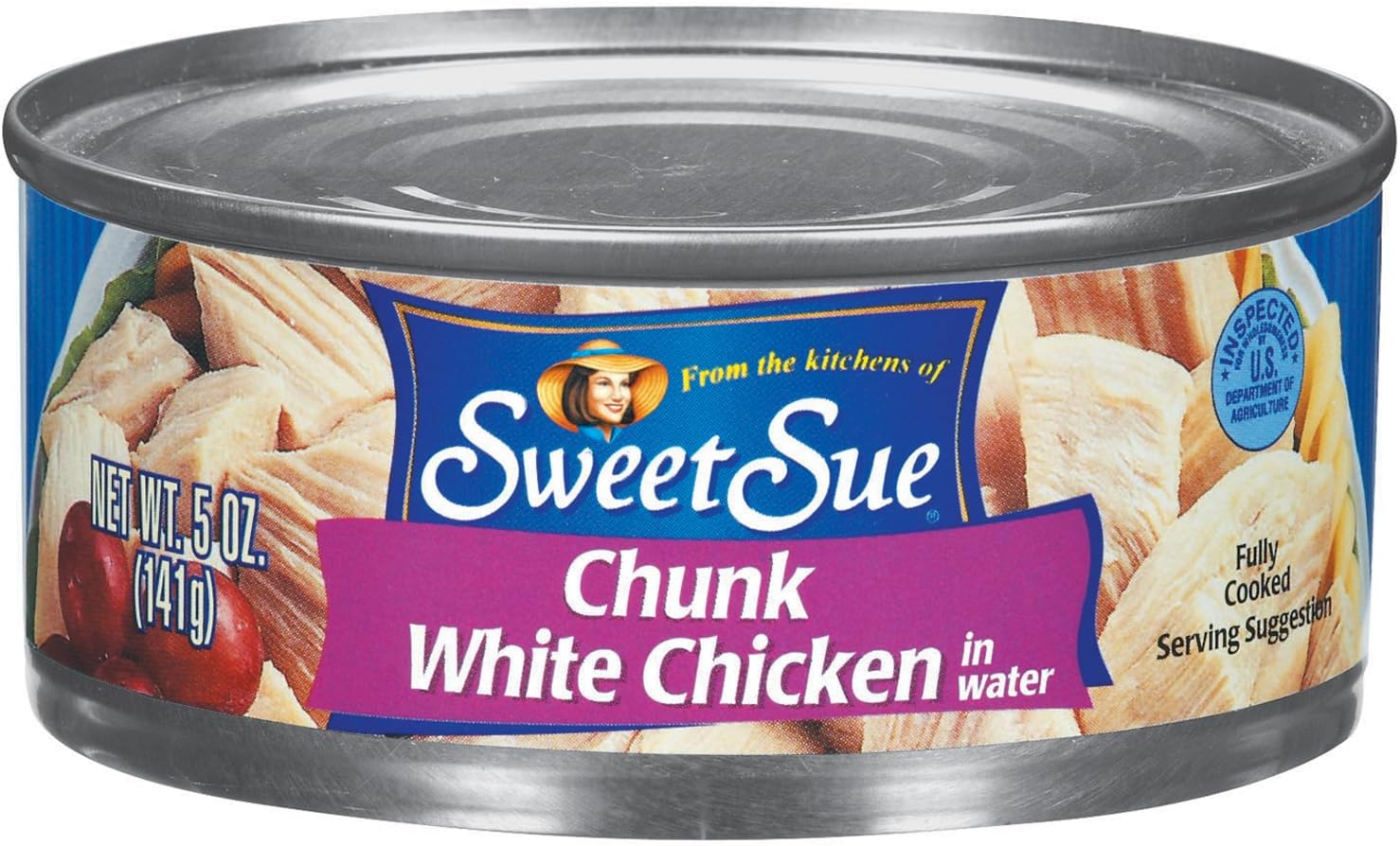 Chunk White Chicken in Water, 5 oz Can (Pack of 1) - 11g Protein per Serving - Gluten Free, Keto Friendly - Great for Snack, Lunch or Dinner Recipes
