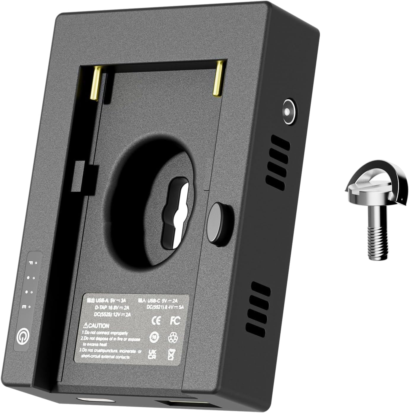 F1TP NP-F Battery Mount Plate with D-Tap & USB Output, Compatible with Sony NP-F Series Batteries, 12V/16.8V/5V Power Supply for DSLR & Mirrorless Cameras