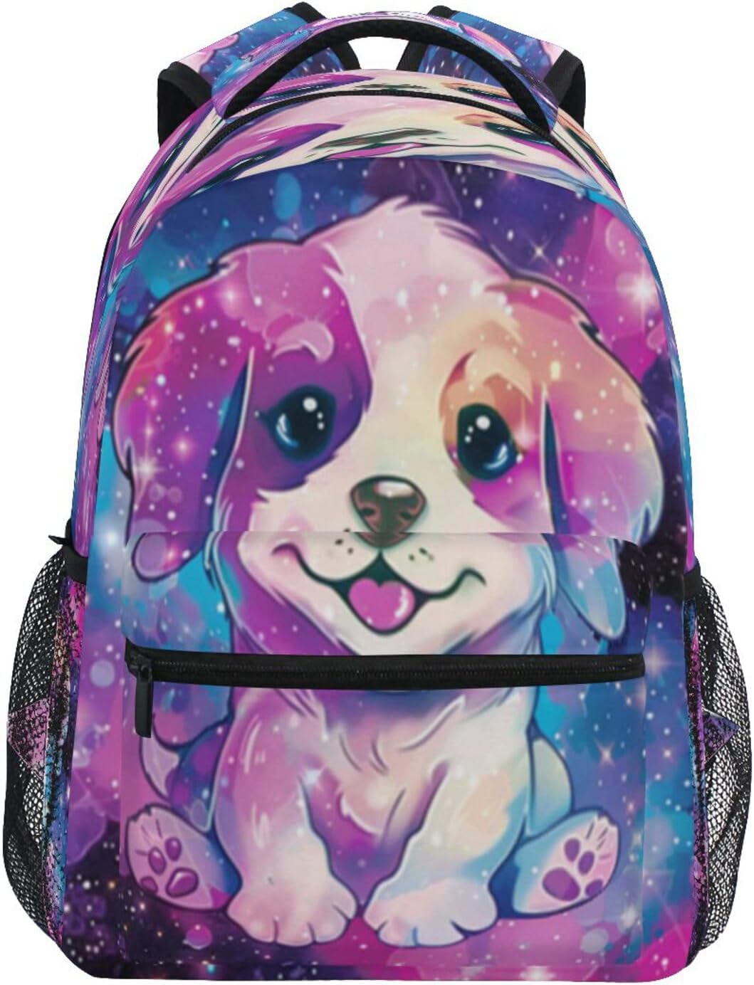 Kcldeci Toddler Backpack for School puppy dog Pink Galaxy Space Boys Girls Kids School Bags Bookbag Elementary Children Bookbags