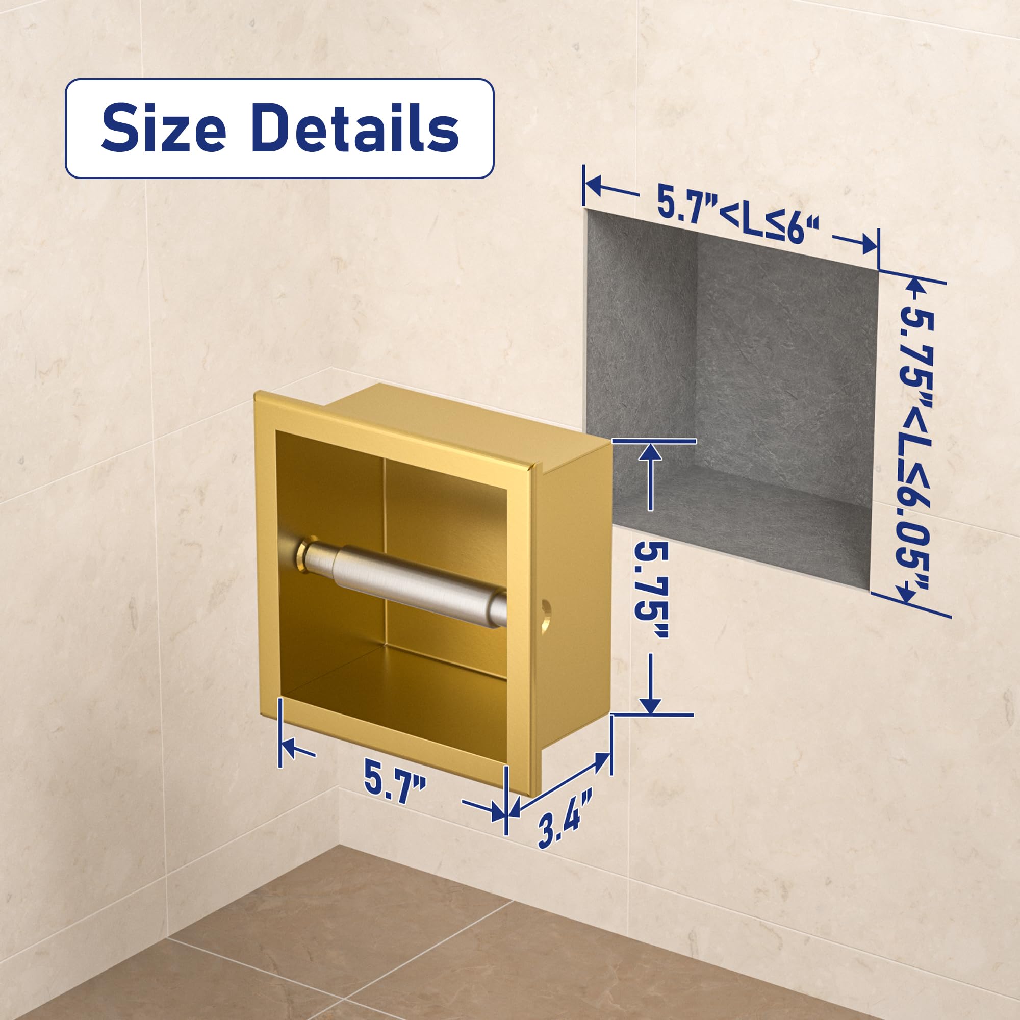 Toilet Paper Holder for Bathroom Renovation — Amazon image 3
