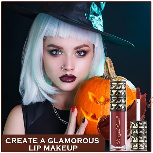 Miniatura 7 de Vampire Color Rojo Oscuro Mate Lápiz Labial Líquido Lápiz Labial Terciopelo Brillo Labial Mancha De Labios Larga Duración Impermeable Antiadherente