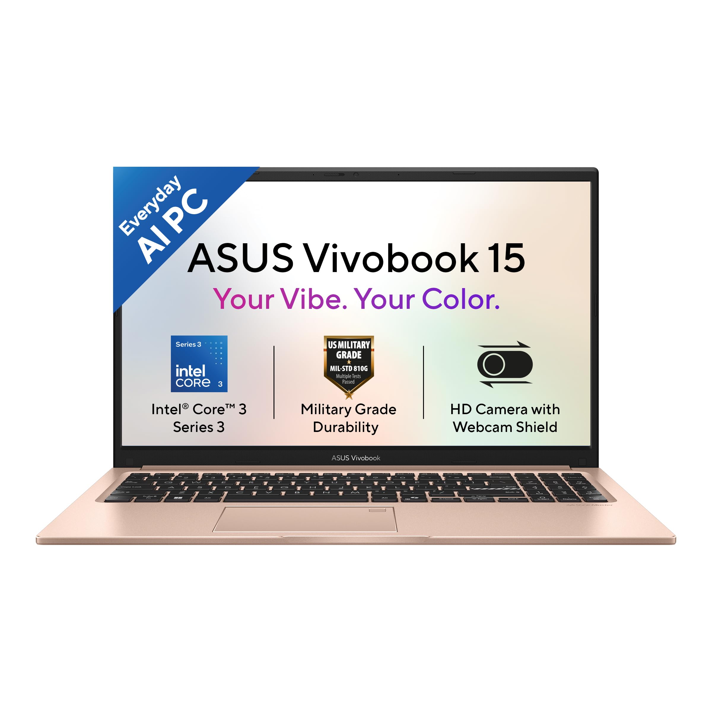 ASUS Vivobook 15 (2026),Intel Core 3 304,(i3-14th Gen),Fingerprint Sensor,8GB RAM,512GB SSD,FHD,15.6"(39.6 cm),Win 11,M365 Basic(1Y),Office 2024,Terra Cotta,1.7 Kg,X1504MA-BQ424WS,Thin & Light Laptop-image-36