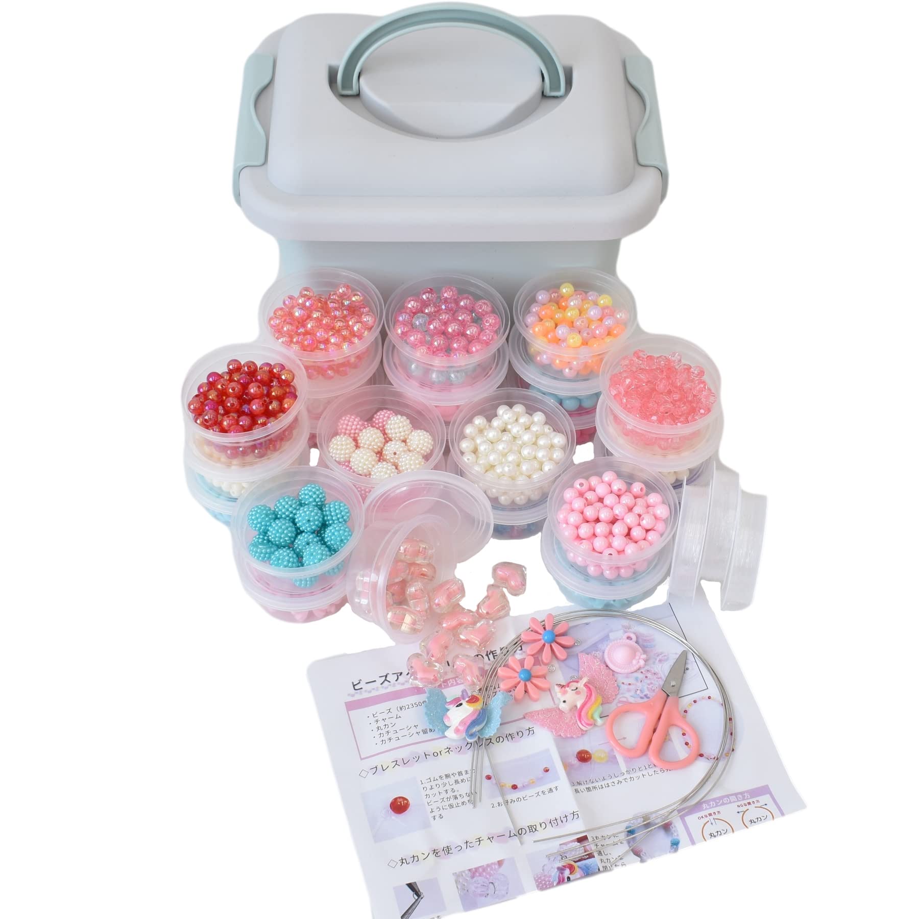 Amazon.co.jp: MYmama ビーズ アクセサリー キット レシピ 付き 