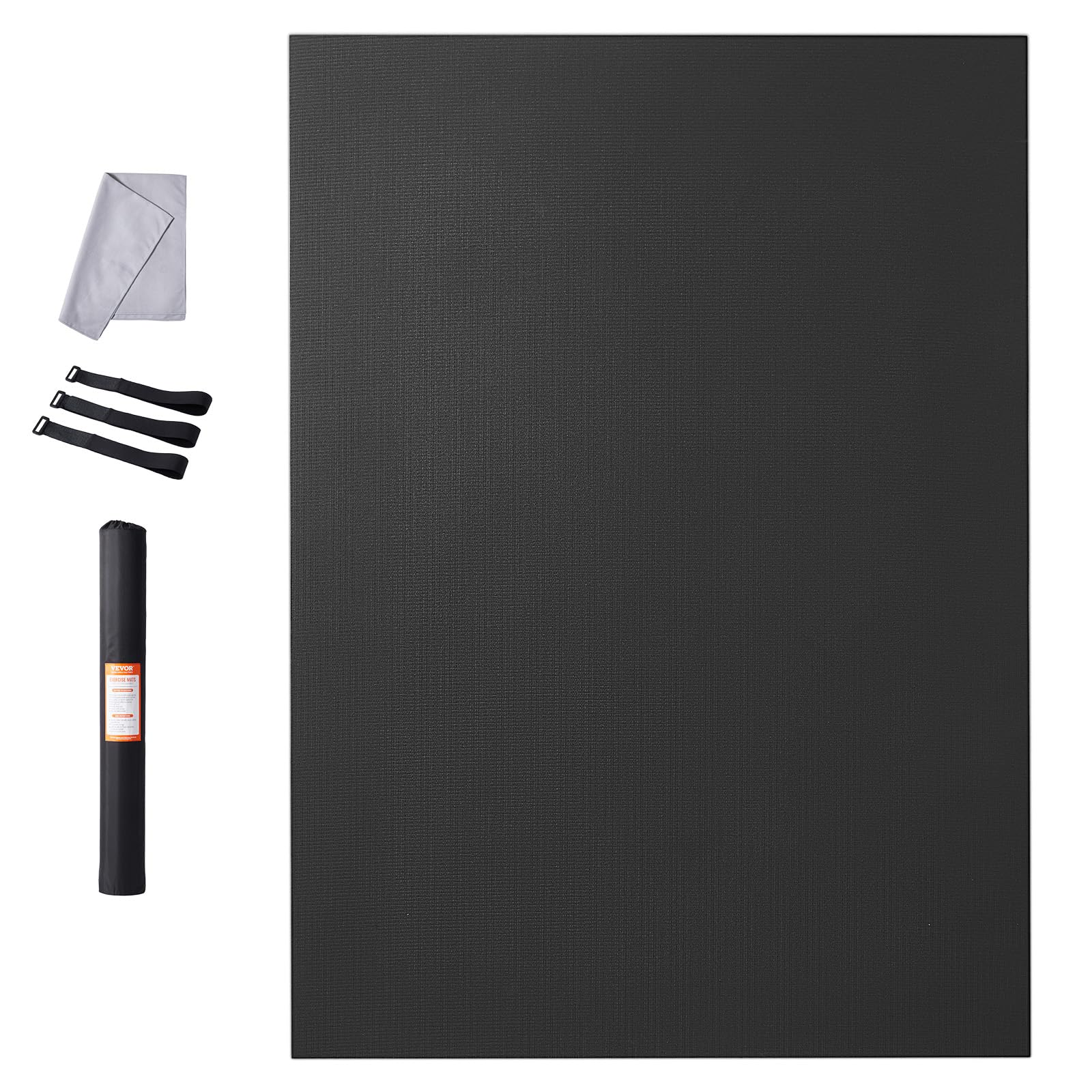 VEVOR Große Trainingsmatte, 3,5 x 1,8 m, 2,4 x 1,8 m, 2,3 x 1,8 m, 2,3 x 1,5 m, 7 mm, extra dick, rutschfest, hochdicht, Premium-Workout-Matte für Damen und Herren, Fitness- und Übungsmatte mit Tasche