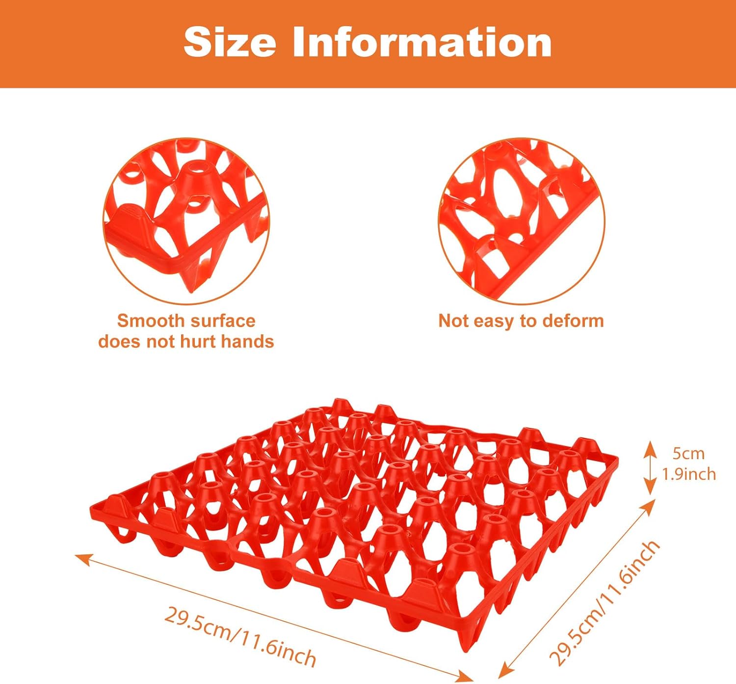 CertBuy 12 Pack Eggs Cartons Flats, Plastic Egg Trays, Stackable Egg Flats Plastics Egg Crates for Home Chicken Farmers, Great for Storing and Shipping Eggs