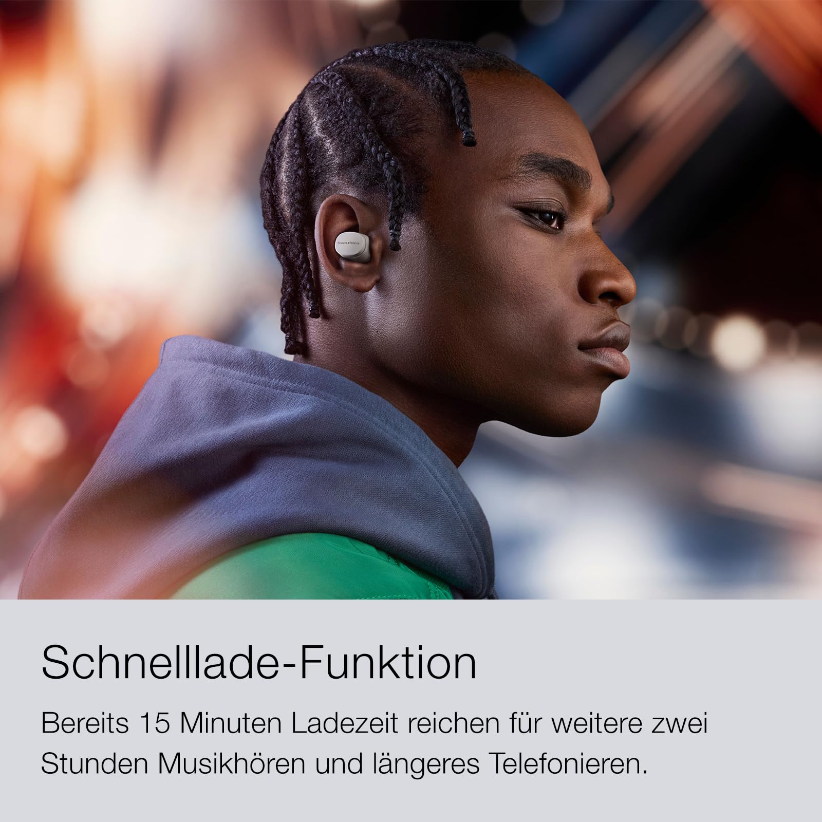 Bowers & Wilkins Pi6 kabellose True Wireless Noice Cancelling Kopfhörer mit Bluetooth, aptX, aktivem Noise Cancelling - Storm Grey