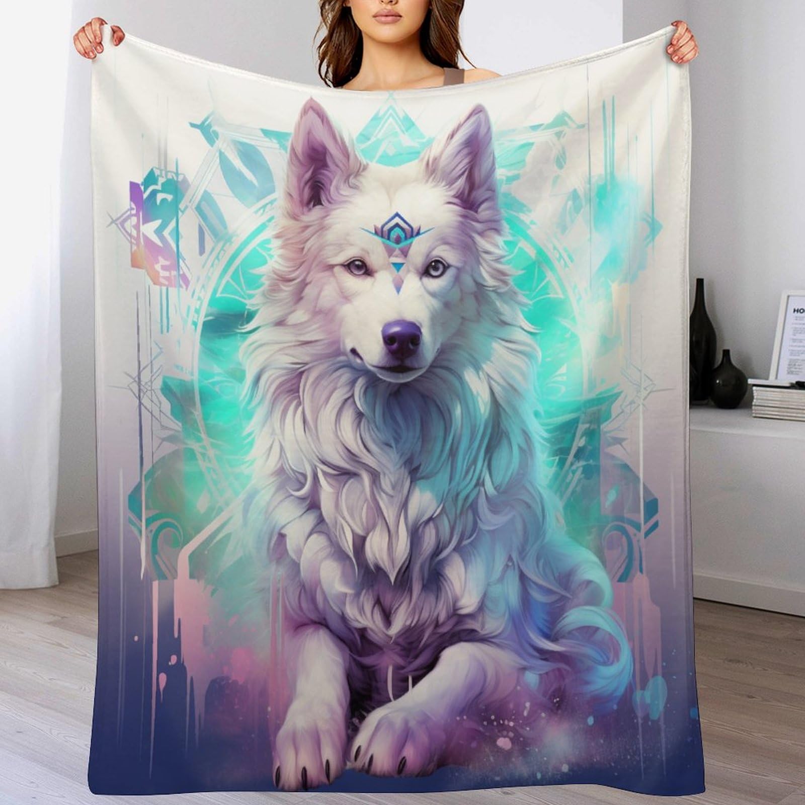 Couverture polaire en flanelle imprimée 100x130 cm pour lit