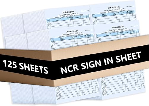 125 NCR Carbonless 3-Part Patient Sign in Forms HIPAA Approved
