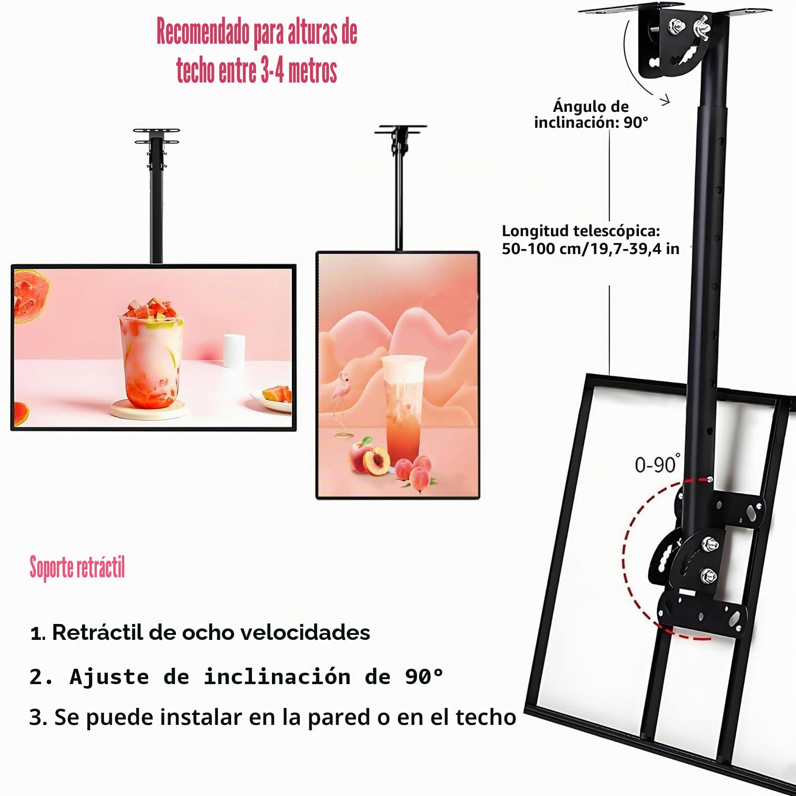 Tablero de Menú Retroiluminado LED Ultra Delgado con Marco Snap, Pantalla de Visualización Retroiluminada, Menú Digital para Restaurantes, Cartel Iluminado de Pared para Uso en Cafeterías