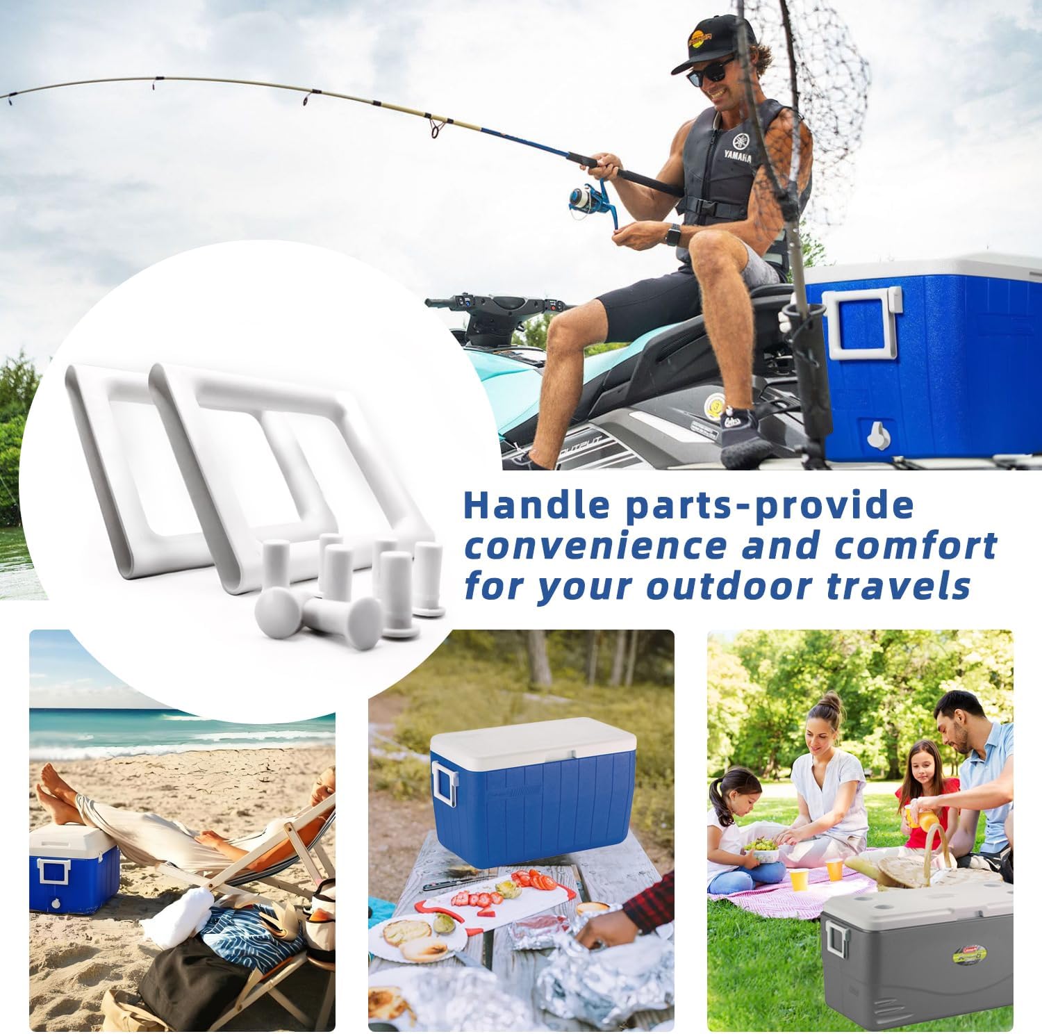 Cooler Handle Replacement Parts for Coleman Extreme Cooler, Camping Cooler Accessories for Coleman 2-Way,Durable Design Cooler Part #3000005306#R5286b120G - Image 5