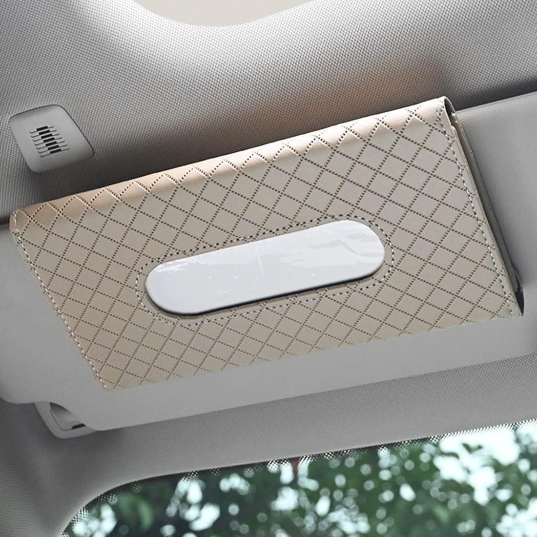 Leather Car Tissue Holder – Versatile Sun Visor & Backseat Napkin Organizer for Car, SUV & Truck | Compact, Easy-Access Tissue Case for Clean & Clutter-Free Interiors