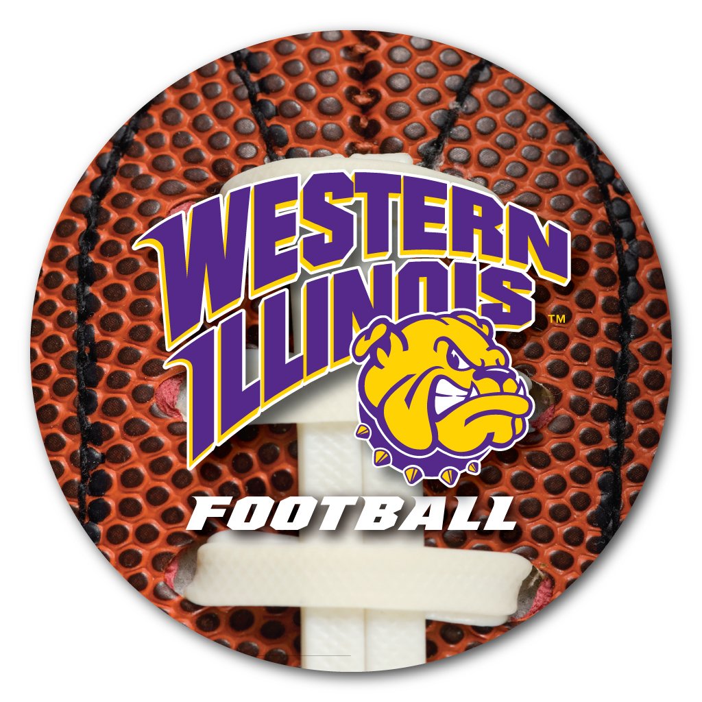 VictoryStore Coasters - Western Illinois University Coaster Set, Football Design, Set of 4