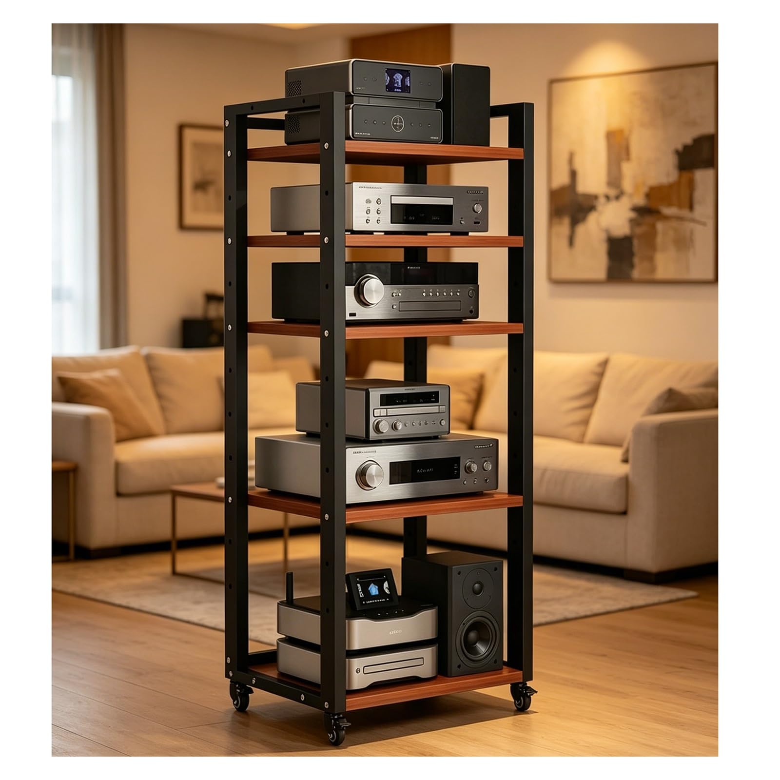 Table Tournante pour vos vinyles dans un meuble compact mobile