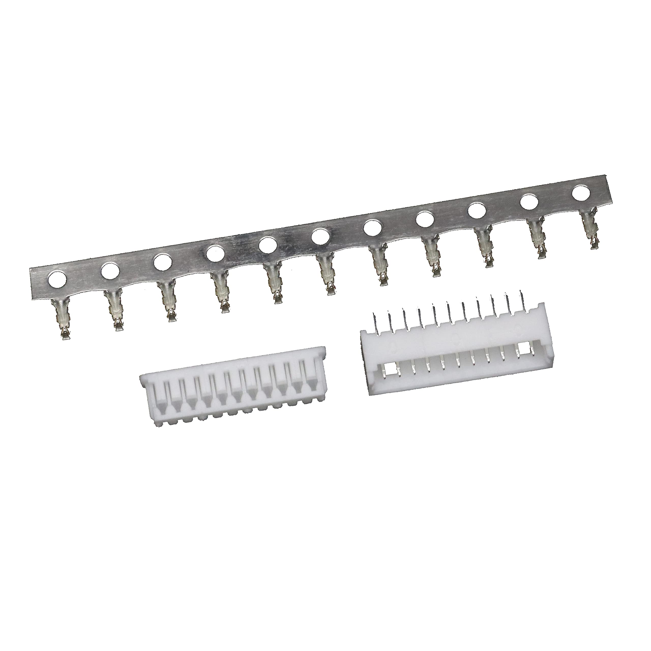 1.25 1.25mm 11-pin Board-to-Wire Crimp Connector Plug + PCB Socket + Crimps, Pack of 50 Compatible With Molex PicoBlade/Molex 51021
