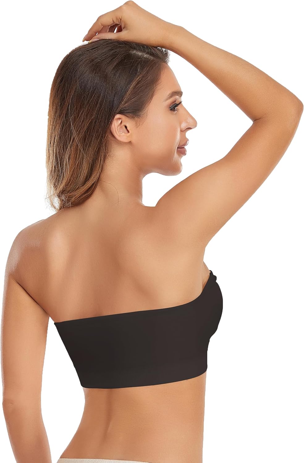 Lusait Strapless Bra for Women Non-Slip Silicone Padded Bandeau Bra Wireless Tube Top Bralette - Image 3