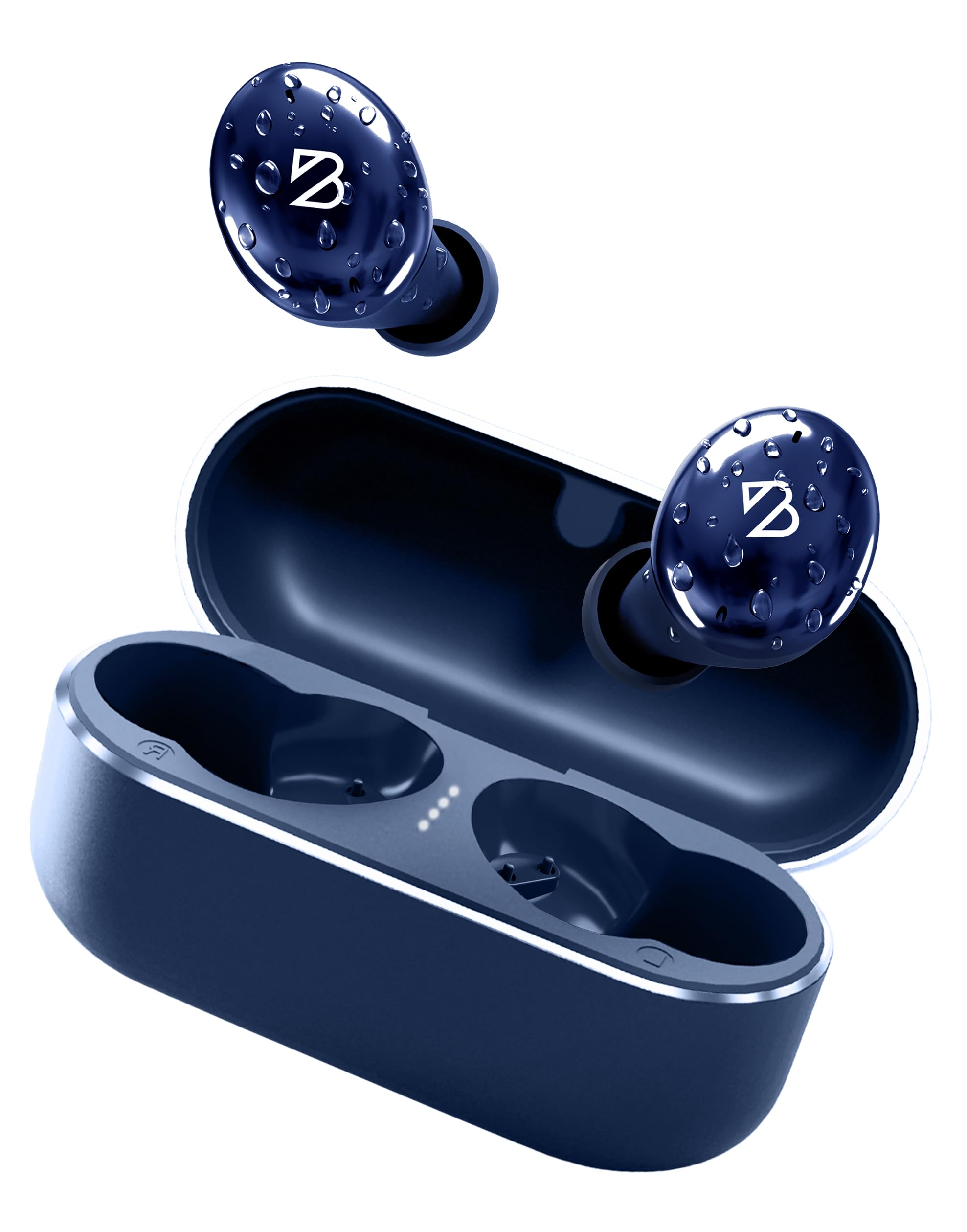 Tempo 30 Wireless Earbuds for Small Ears - Award-Winning Sound, Sweatproof Bluetooth Earbuds, Comfortable Ear Buds for Women, Navy Earphones for Small