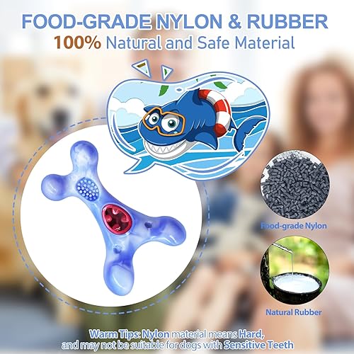 Miniatura 3 de WinTour Juguetes indestructibles para perros masticadores agresivos, juguetes resistentes para perros grandes, masticadores agresivos, juguetes para